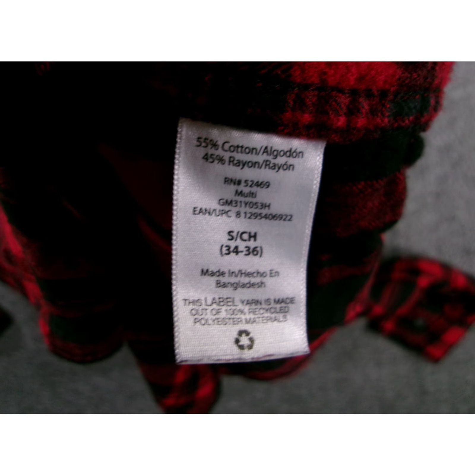 George George Shirt Men Small Red Black Buffalo Plaid Check Flannel Camp Lumberjack Size US S / EU 44-46 / 1 - 7 Thumbnail
