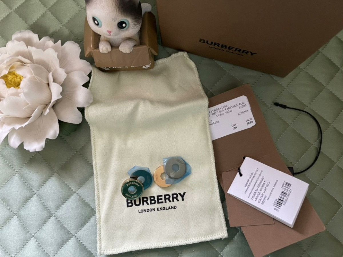 Burberry Burberry light gold earring unisex Size ONE SIZE - 3 Thumbnail