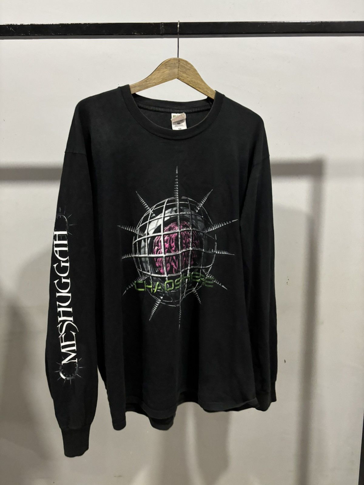 Band Tees VINTAGE MESHUGGAH CHAOSPHERE LONG SLEEVE RARE SHIRT Size US XL / EU 56 / 4 - 1 Thumbnail