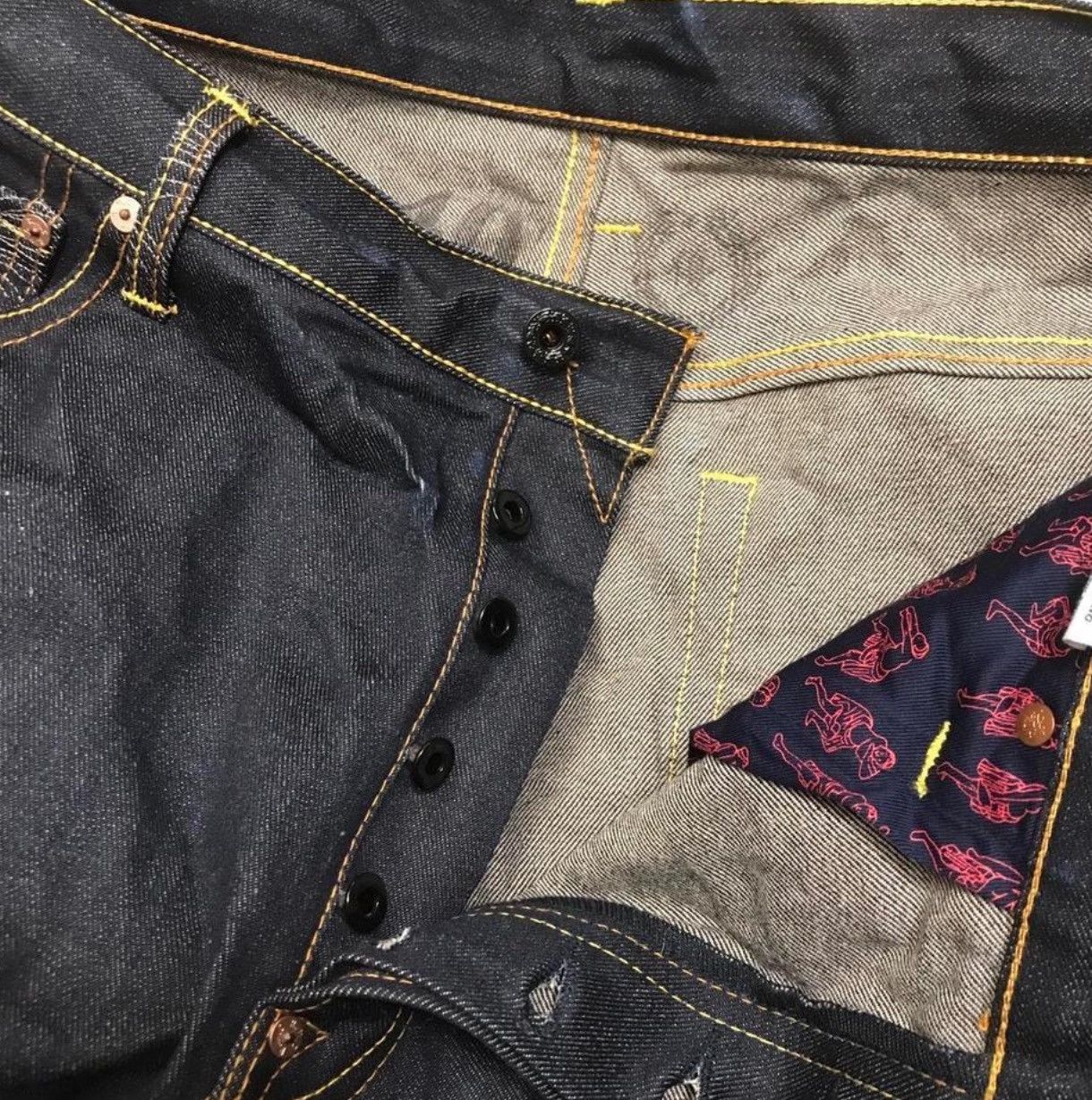 Red Monkey Baggy Red Monkey embroidered raw denim jeans Size US 40 / EU 56 - 3 Thumbnail