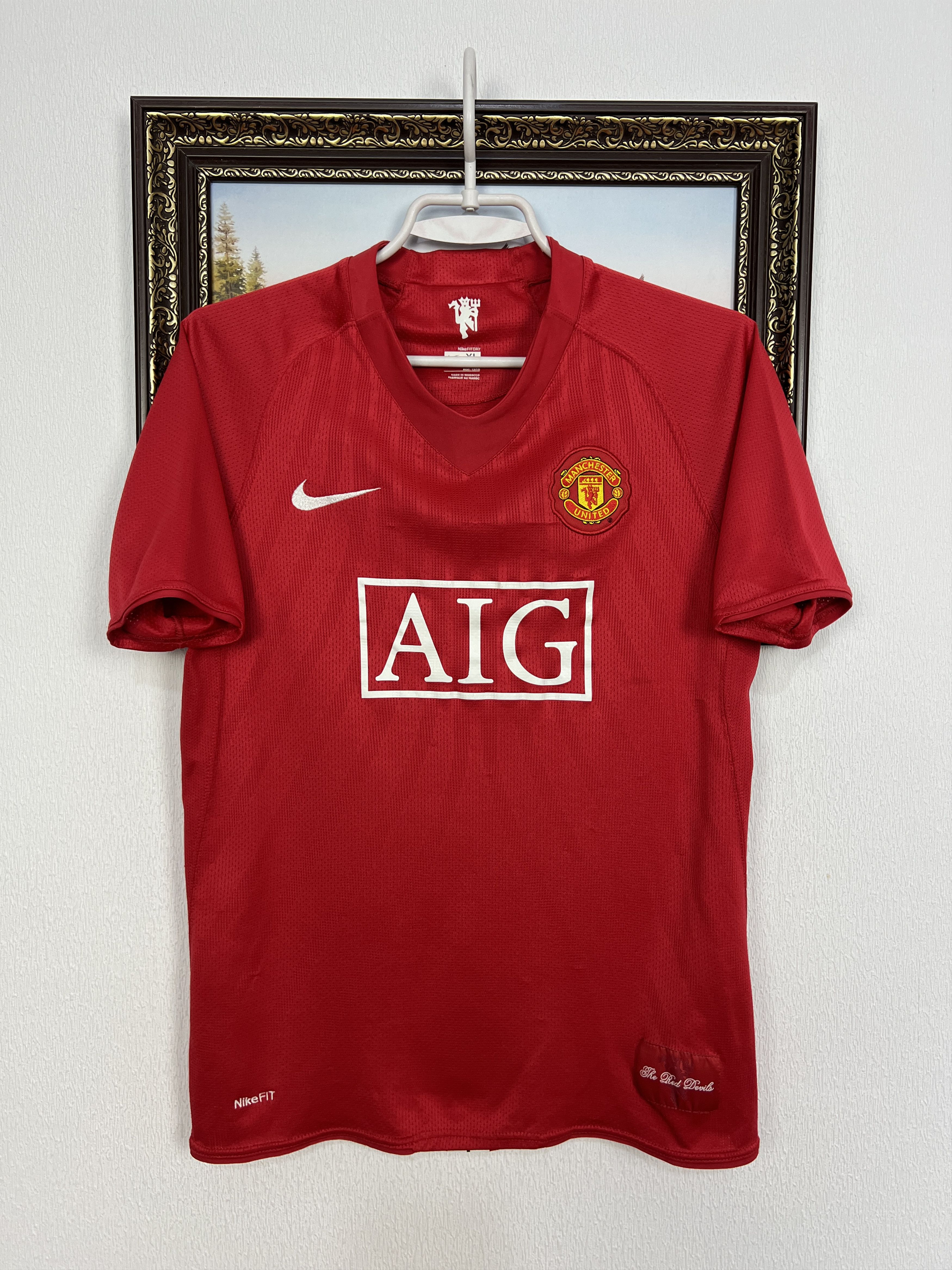 Nike Manchester United football shirt #17 Nani Jersey Boys XL Size US XXS / EU 40 - 4 Thumbnail