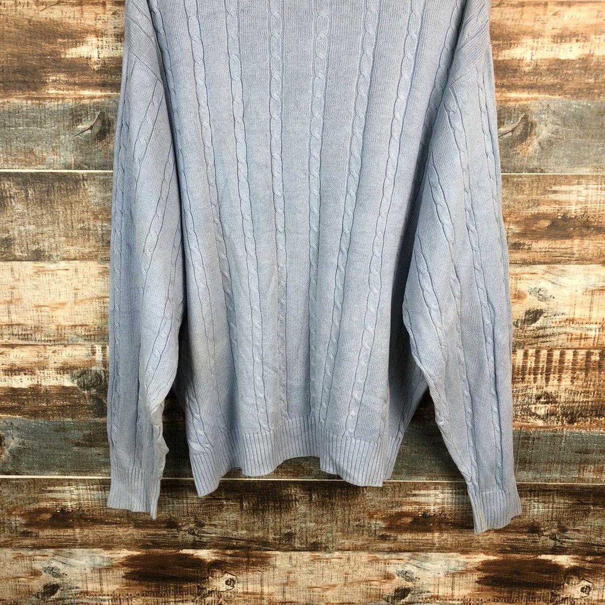 Homespun Knitwear Crocodile vintage Blue Knitwear sweatshirt #A2335 Size US L / EU 52-54 / 3 - 14 Thumbnail