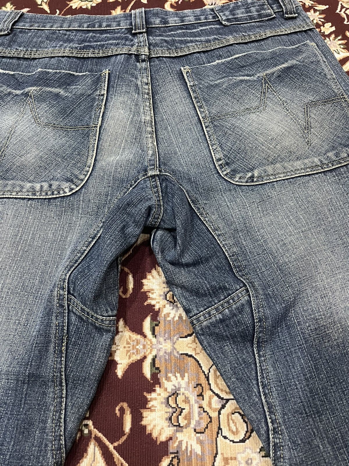 Japanese Brand T Traxx Double Knee Stain Denim Size US 34 / EU 50 - 17 Thumbnail
