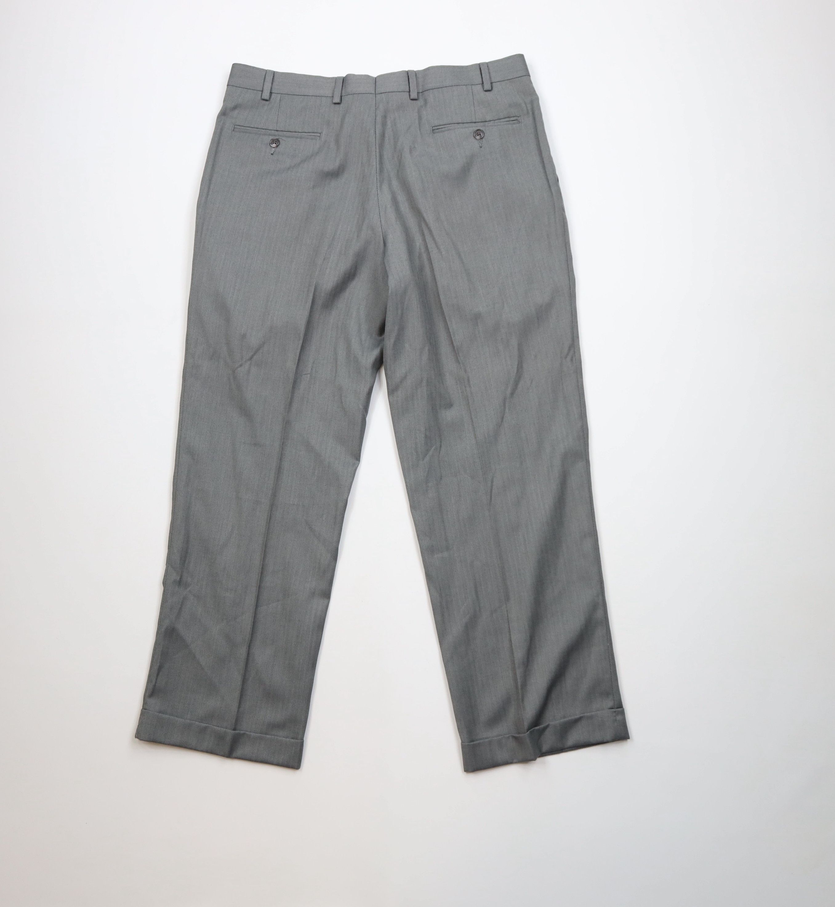 Ralph Lauren Vintage 90s Ralph Lauren Pleated Cuffed Wide Leg Chino Pants Size US 36 / EU 52 - 7 Thumbnail