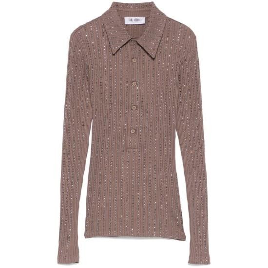The Attico THE ATTICO Women Polo Shirts 250WCT00351 JJJ051TR 875 BROWN Size M / US 6-8 / IT 42-44 - 1 Thumbnail