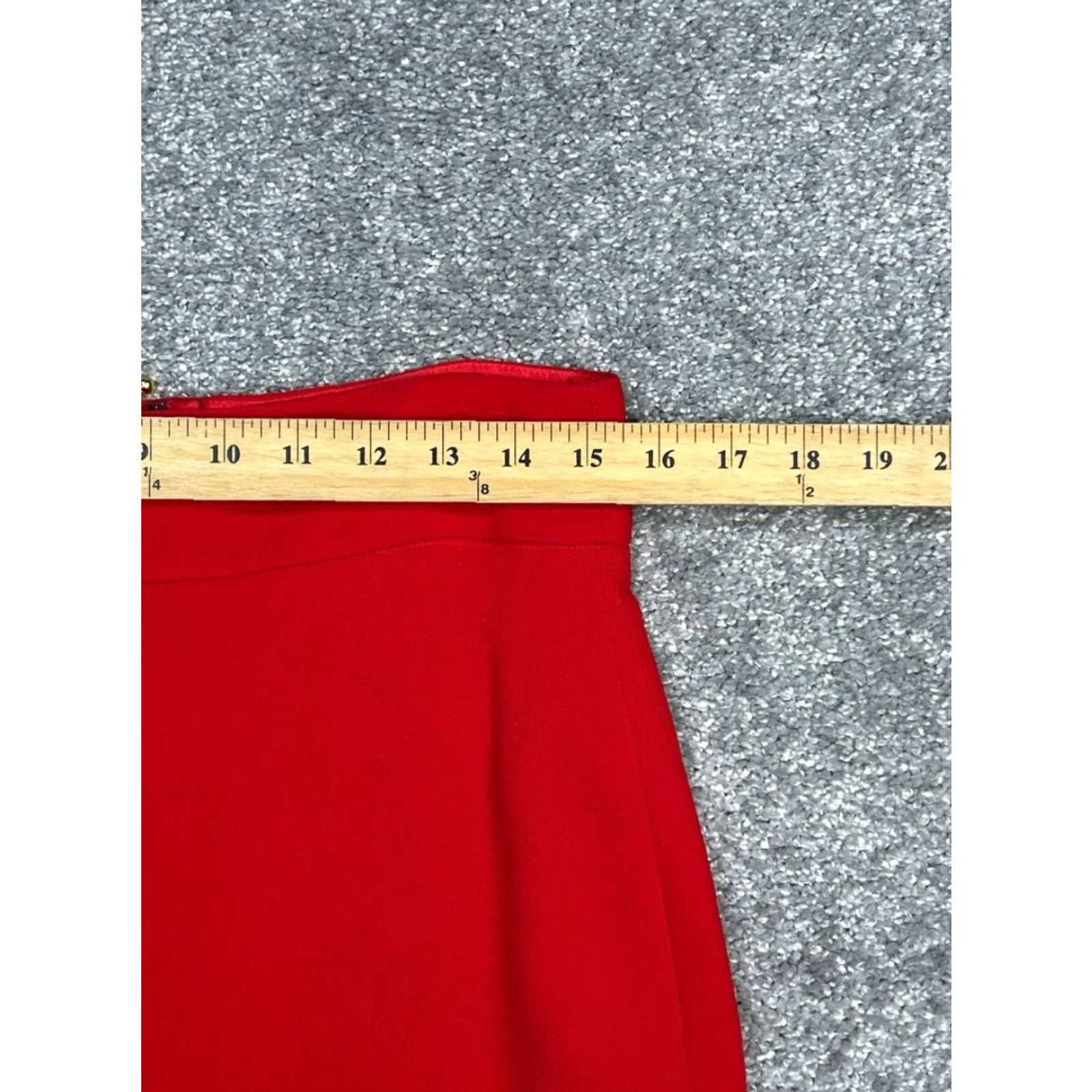 Vintage kate spade new york Skirt Womens 8 A-Line Red Back Zip Lined Short Modern Classic Vintage: No Size 30" / US 8 / IT 44 - 4 Thumbnail