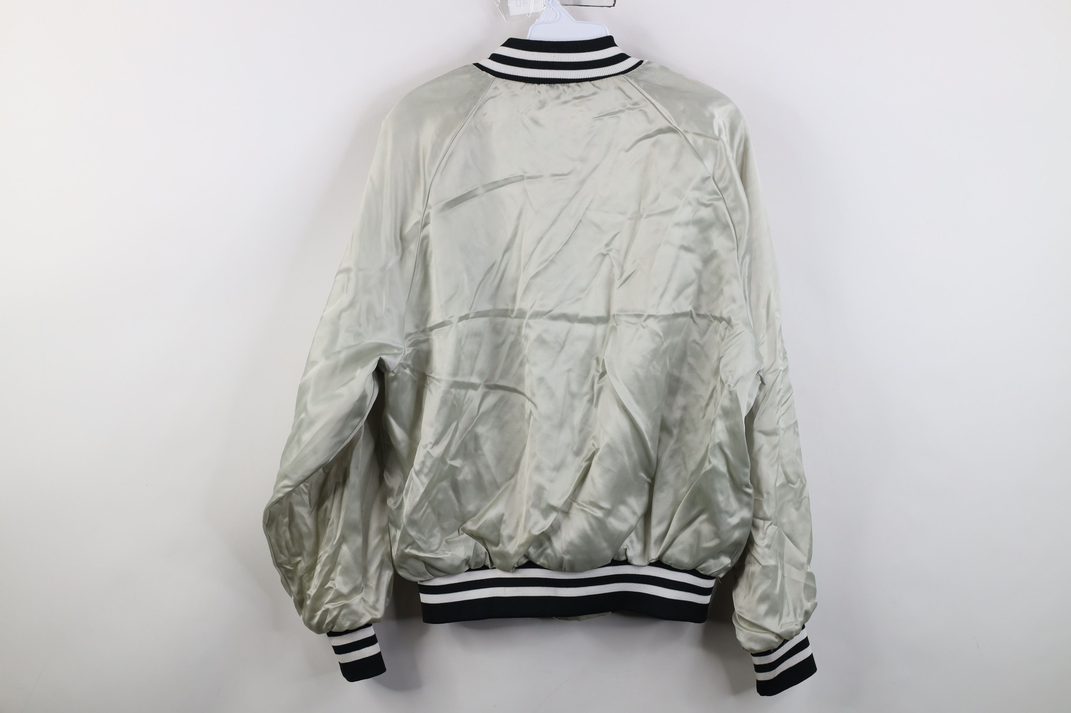 Vintage Vintage 80s Celotex Roofing Satin Bomber Jacket Silver USA Size US M / EU 48-50 / 2 - 14 Thumbnail