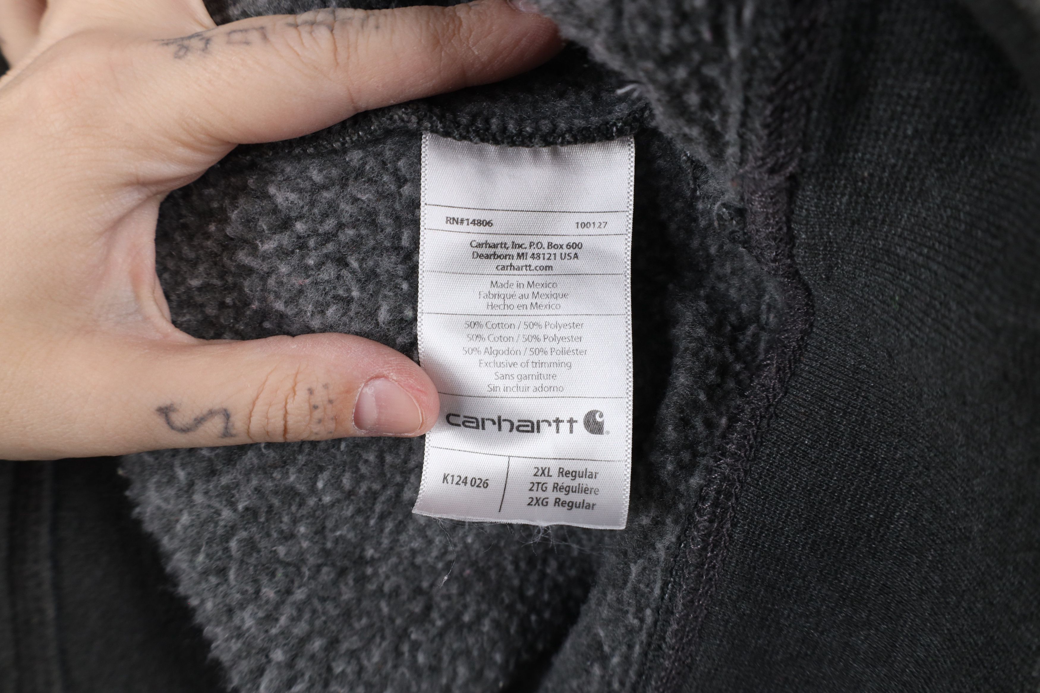 Carhartt × Vintage Vintage Carhartt Out Heavyweight Crewneck Sweatshirt Gray Size US XXL / EU 58 / 5 - 6 Thumbnail