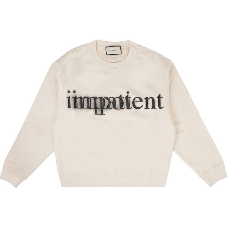 Gucci Gucci x Richard Hell "Impatient" Beige Crewneck Size US L / EU 52-54 / 3 - 1 Thumbnail