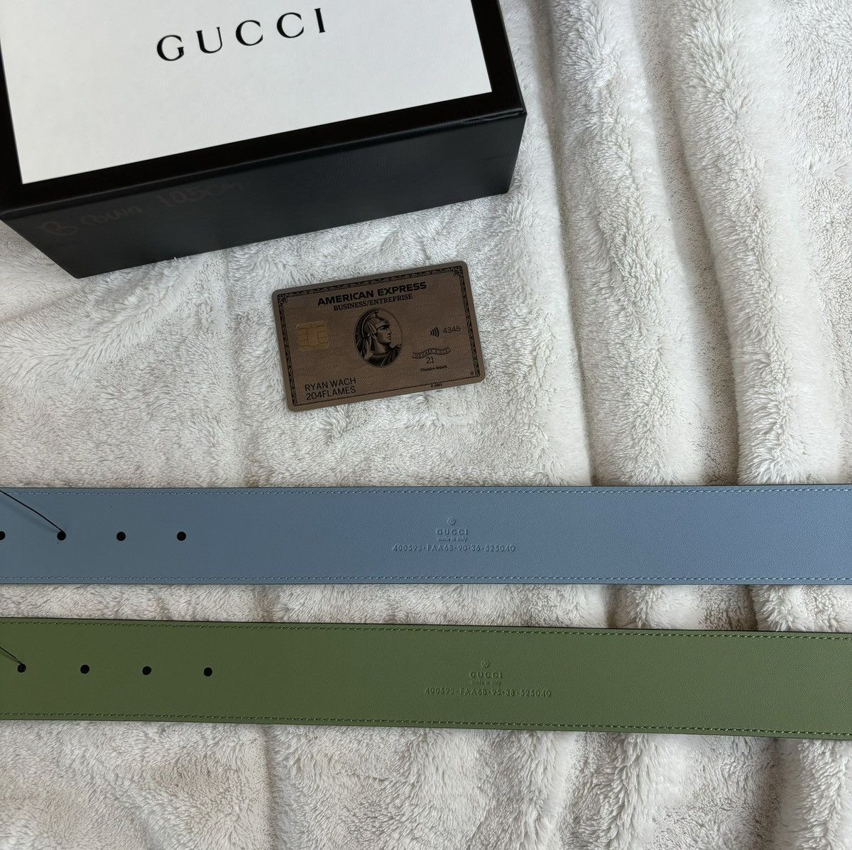 Gucci Gucci GG Supreme Beige / Blue Belt Size 36 - 3 Thumbnail