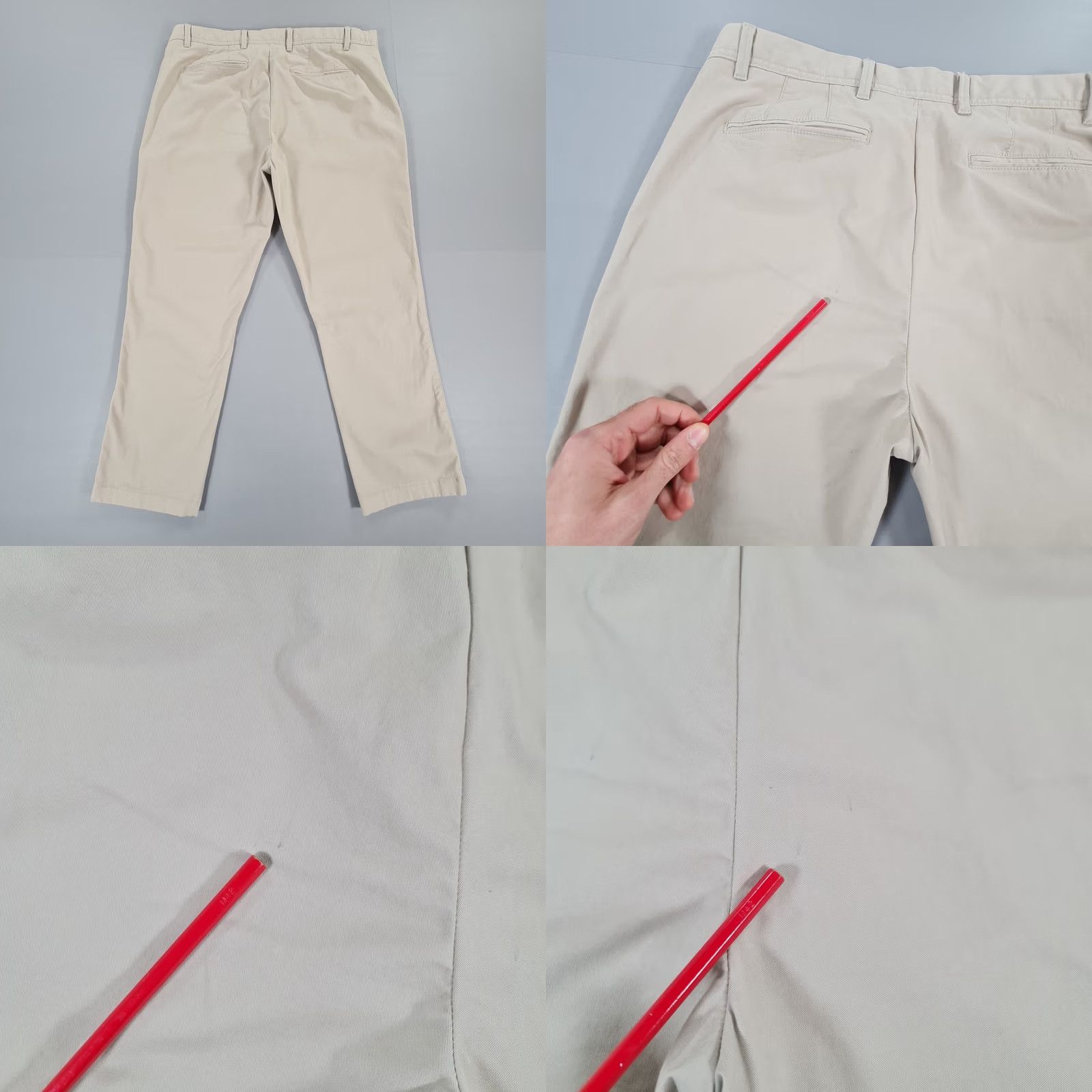 Reiss Reiss Mens Chinos Trousers Beige W36 L25 Pitch Cotton Stretch Pants Slim Flat Front Zip Fly Pockets Casual Mens Size US 36 / EU 52 - 8 Thumbnail