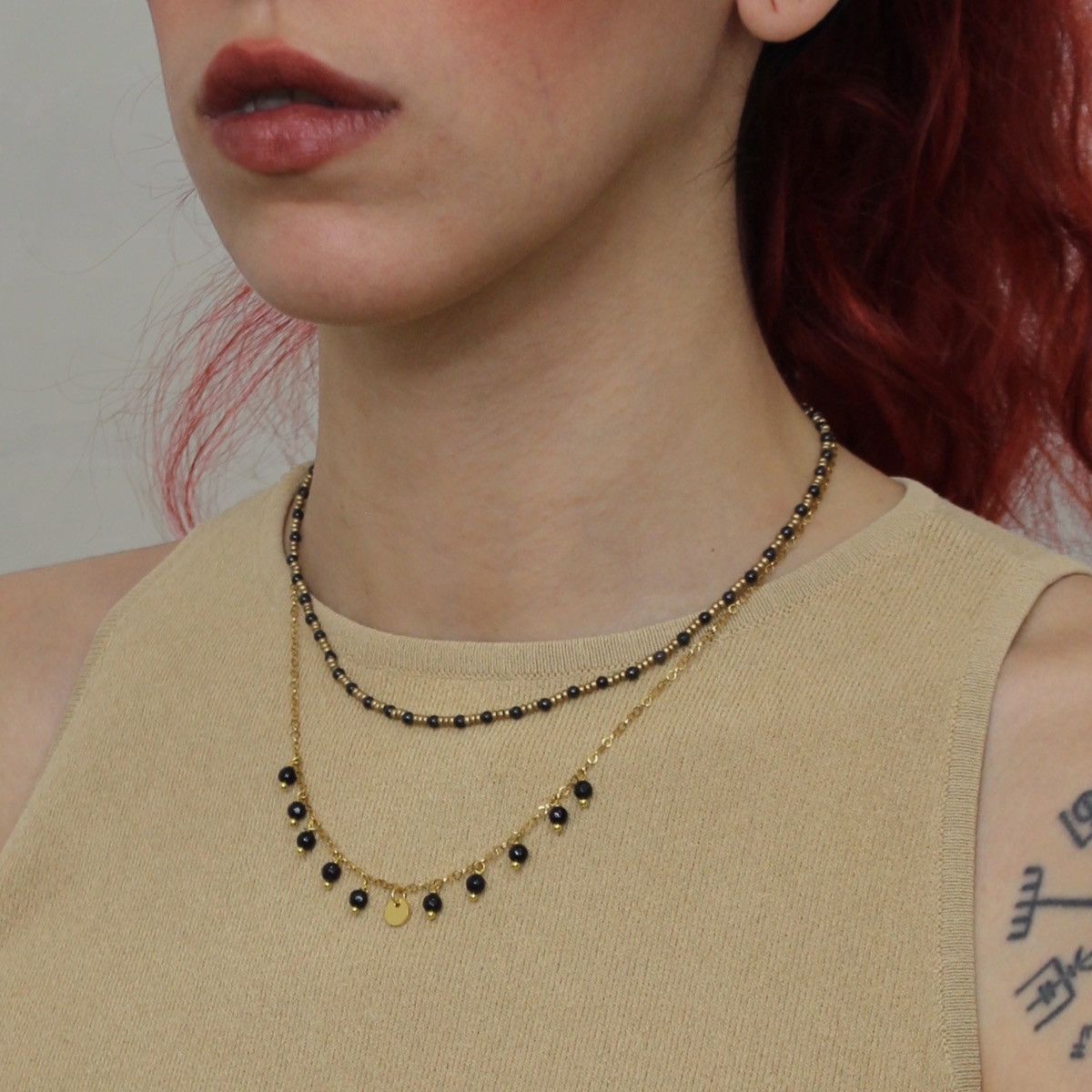 Vintage ⚱️GOLD NECKLACE SET⚱️ Size ONE SIZE - 2 Thumbnail