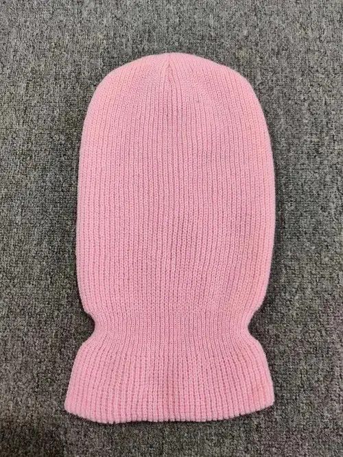 Other Embroidered Balaclava Ski Mask Head Facemask Pink Color Size ONE SIZE - 3 Thumbnail