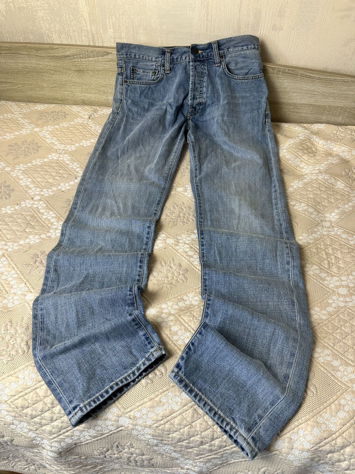 Carhartt 🔥 Carhartt Vintage Logo Denim Jeans Pants Trousers Blue Size US 31 - 5 Thumbnail