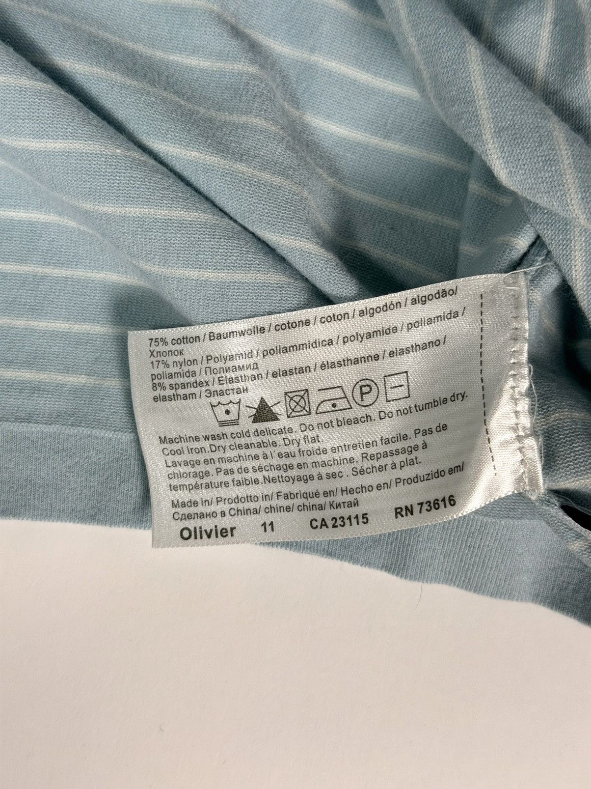 Hugo Boss Hugo Boss Striped V-Neck L/S T-Shirt Size US M / EU 48-50 / 2 - 6 Thumbnail
