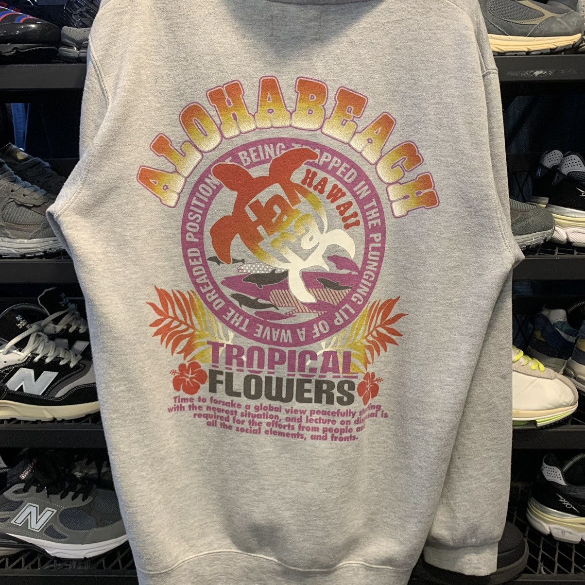 Vintage FIRST PARKING zip hoodie w/ vibrant tropical graphic