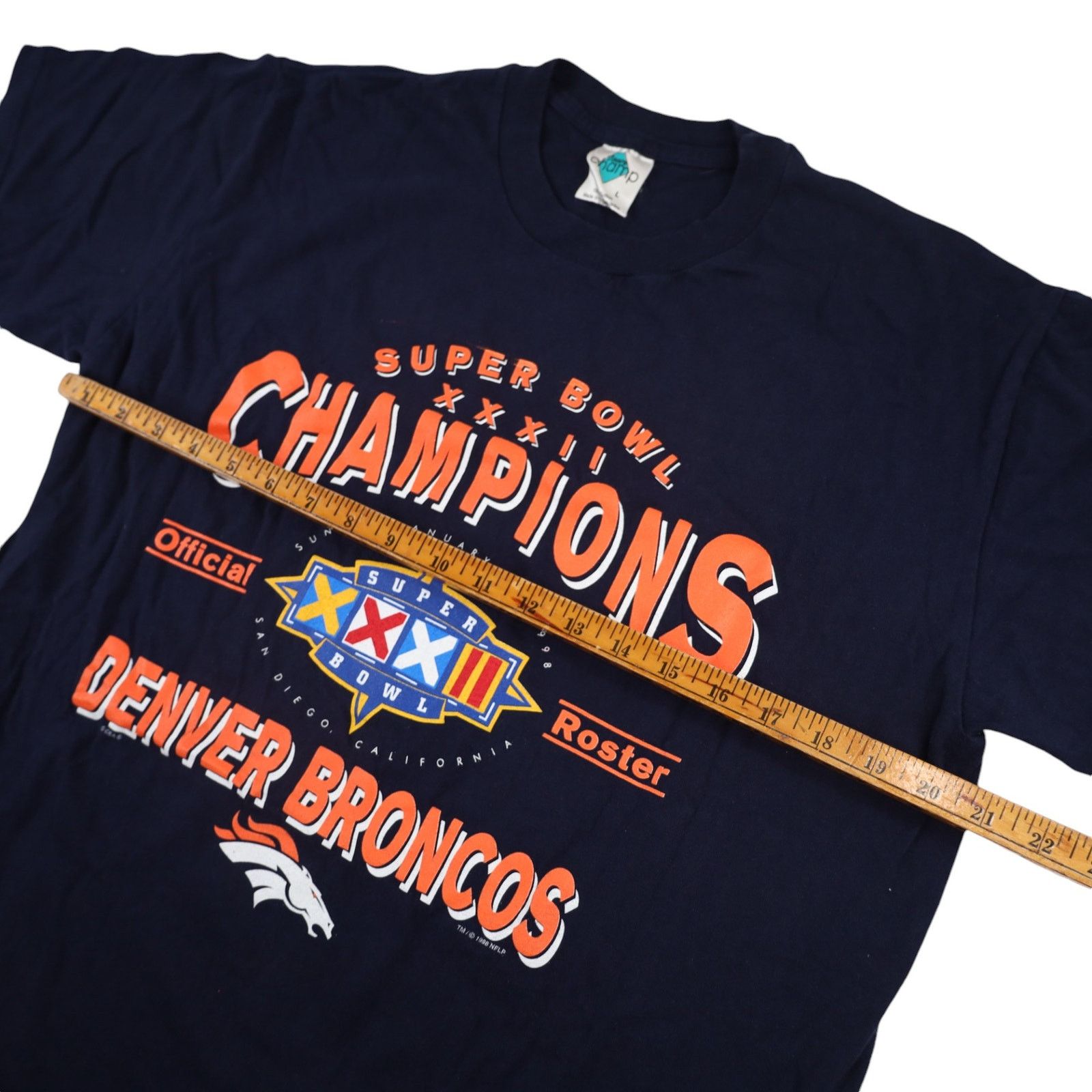 NFL × Vintage Vintage 90s Denver Broncos Champions Roster Graphic T Shirt Size US L / EU 52-54 / 3 - 6 Thumbnail