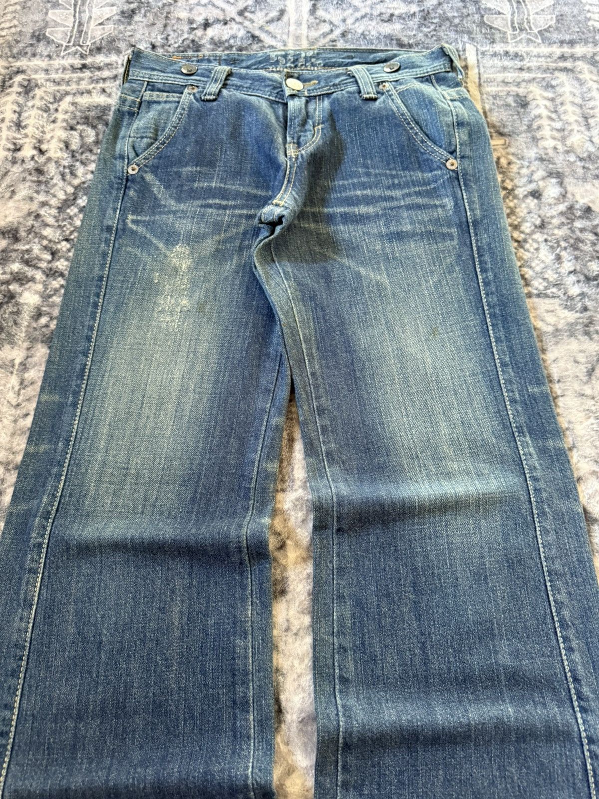Edwin EDWIN 503 Japan Medium Wash Flared Jeans Size US 29 - 3 Thumbnail