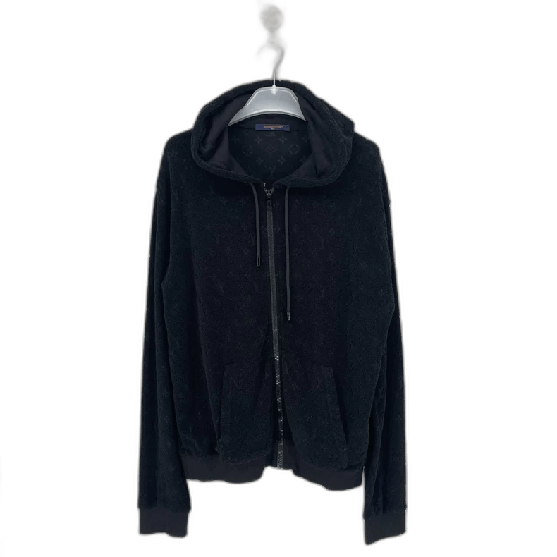 Louis Vuitton Louis Vuitton Black Zip-Up Towel Jacket Size US XL / EU 56 / 4 - 1 Thumbnail