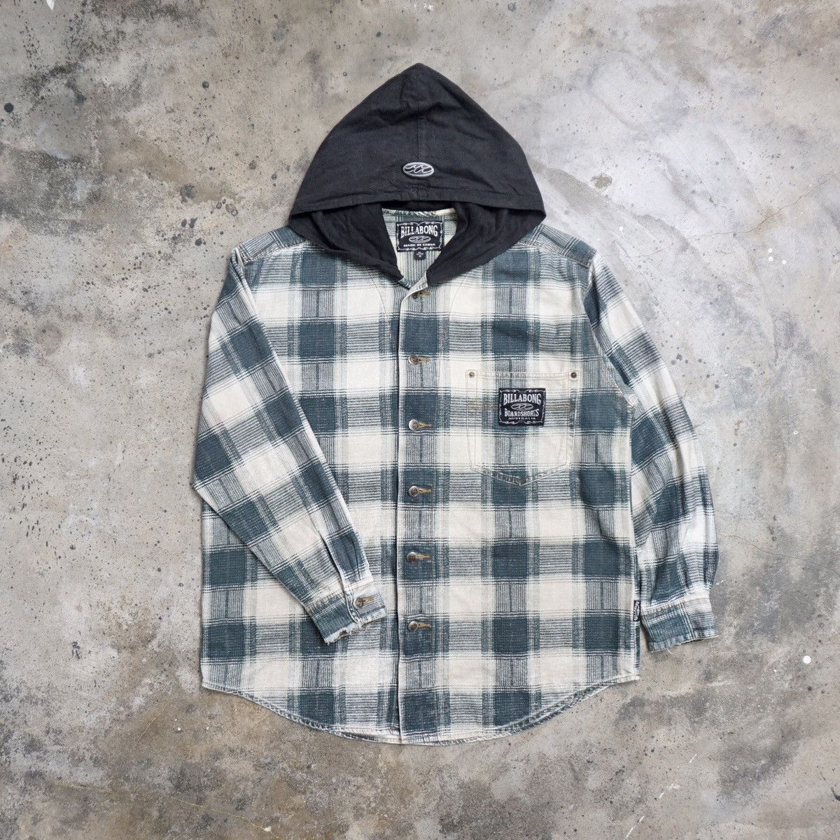 Vintage Billabong Plaid Hoodie - Main Image