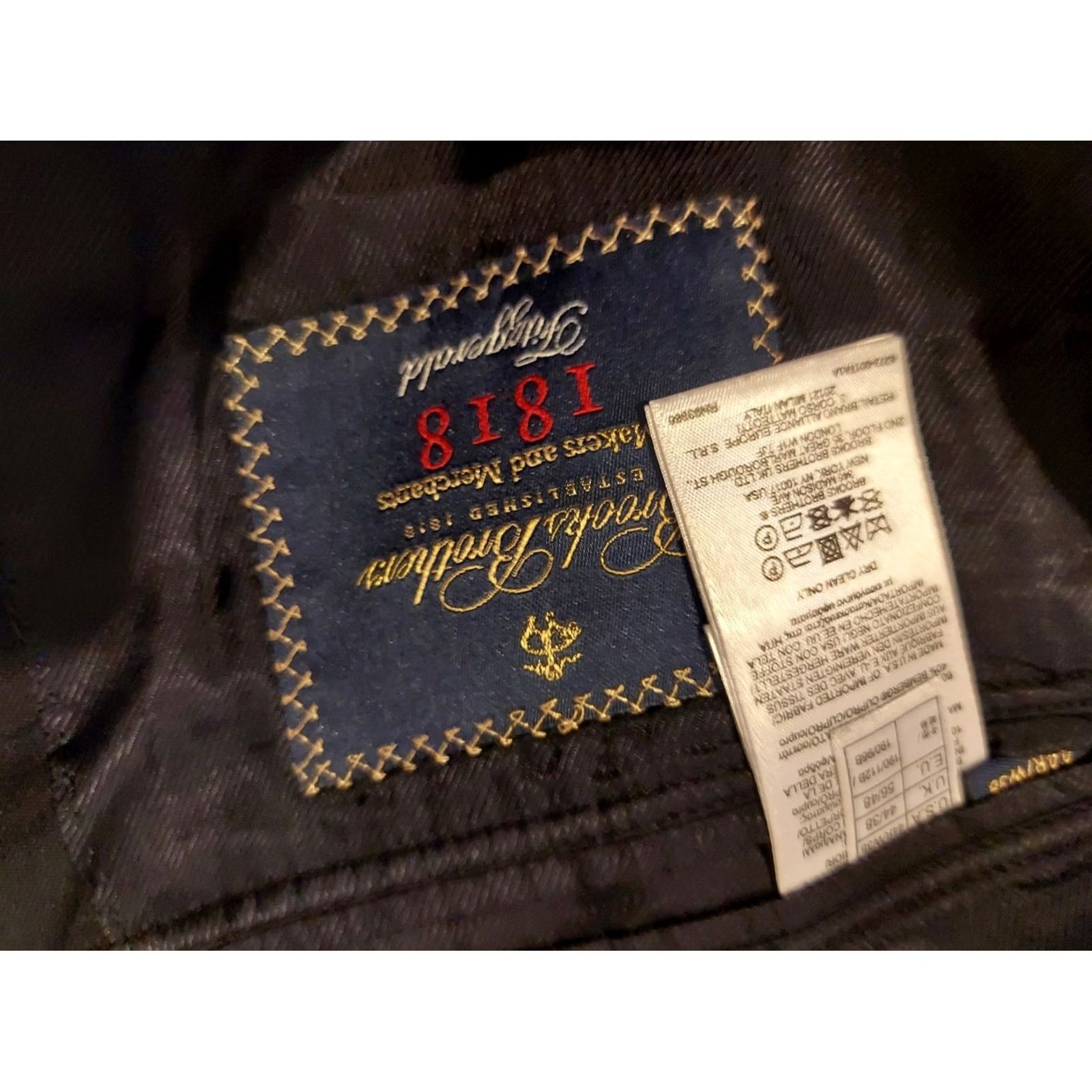 Brooks Brothers Brooks Brothers Mens Jacket Blazer 44R Black Size 44R - 6 Thumbnail