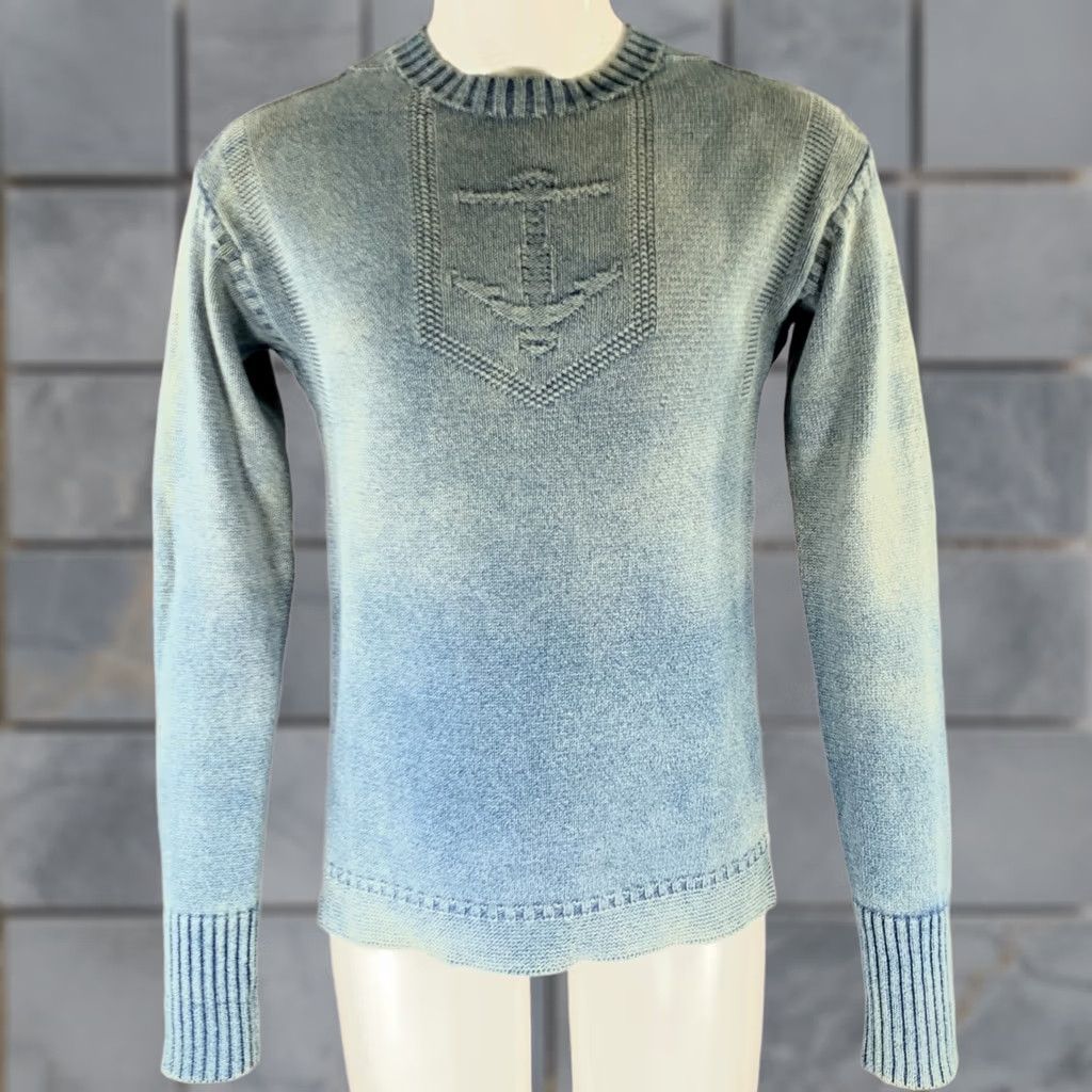 Vintage RRL by RALPH LAUREN Sweater Size S Blue Cotton Knitted Ribbed Size US S / EU 44-46 / 1 - 1 Thumbnail