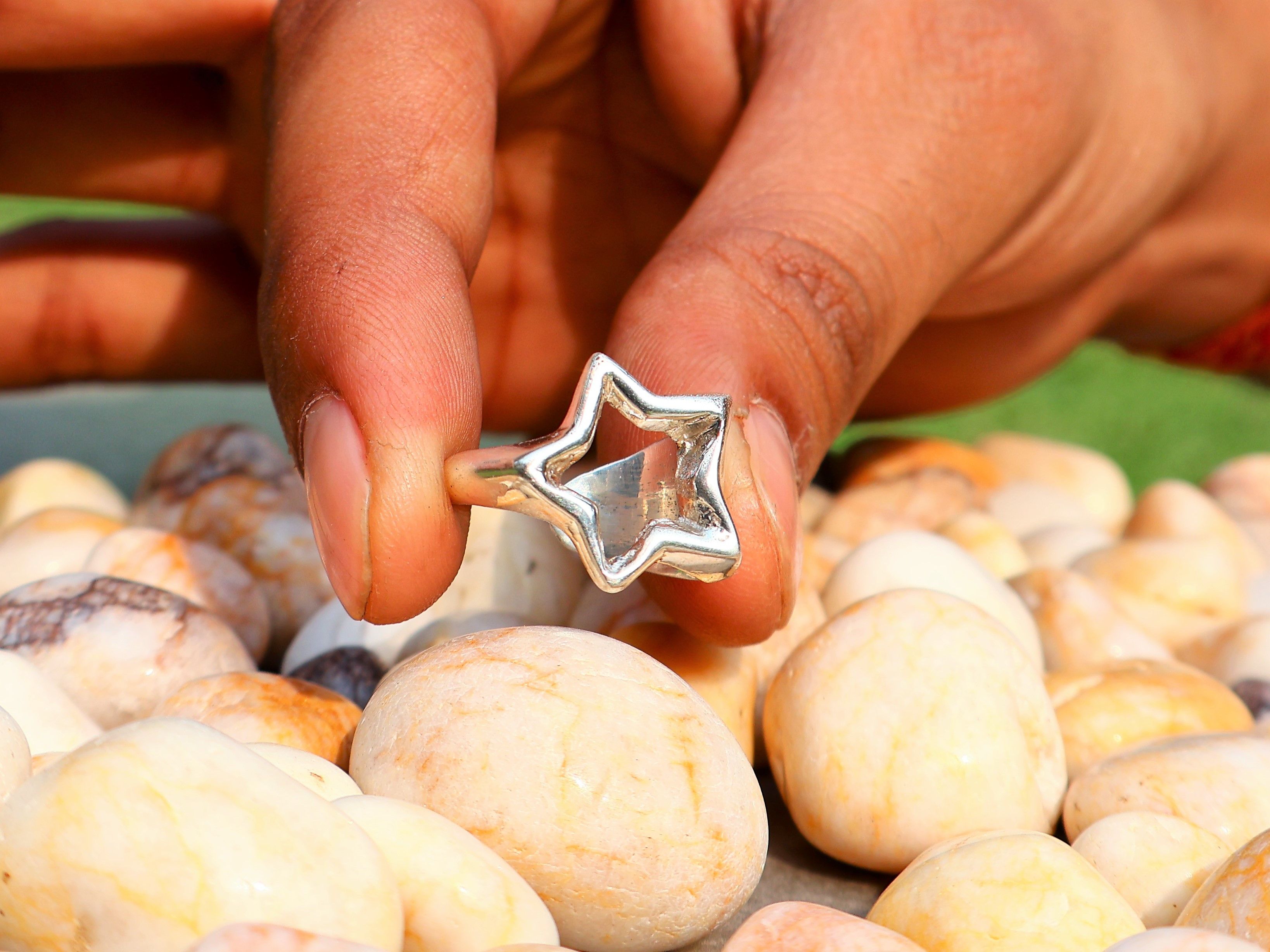 Handmade Star Ring, Statement Chunky Ring, Handmade Sterling Silver, Size ONE SIZE - 5 Thumbnail