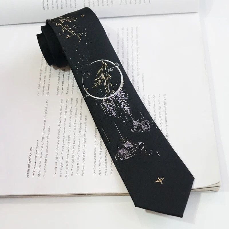 Japanese Brand Outdoor fashion twelve constellations embroidered neck tie Size ONE SIZE - 3 Thumbnail