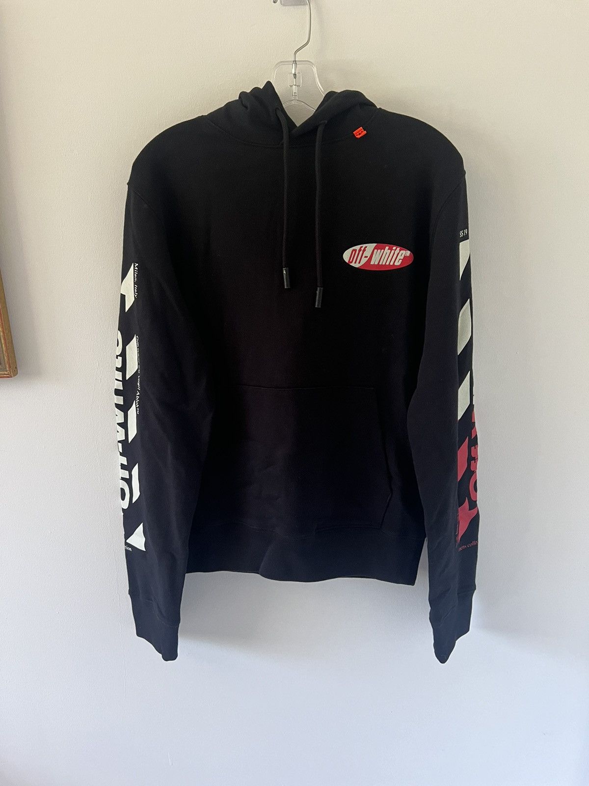 Off-White Off White Diag Split Logo Slim Hoodie Mens - M Size US M / EU 48-50 / 2 - 1 Thumbnail