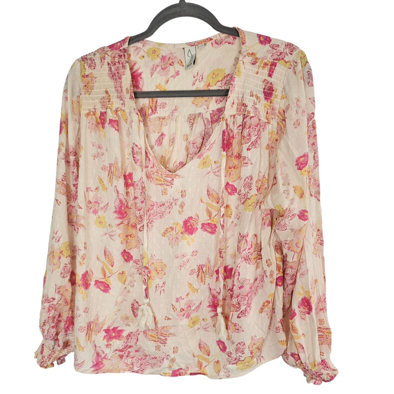 Joie Joie Floral Peasant Blouse Cottagecore Romantic Feminine Size M / US 6-8 / IT 42-44 - 1 Thumbnail