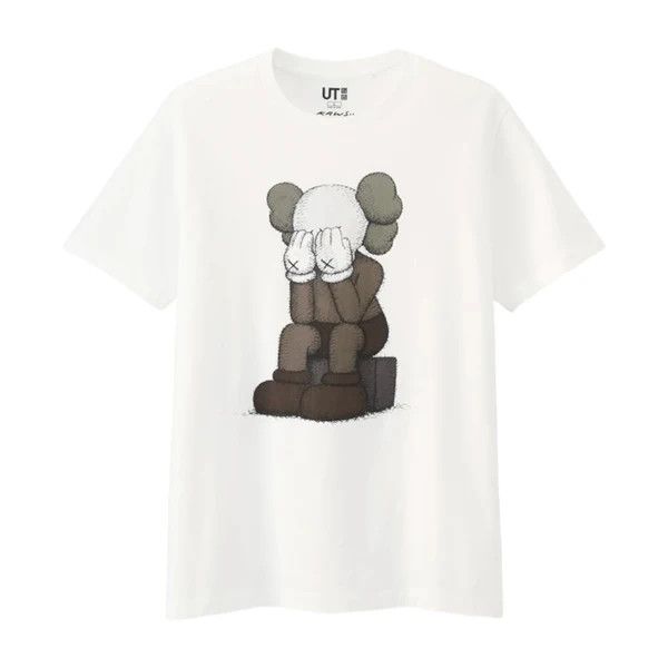 image of Kaws x Uniqlo Passing Through T-Shirt in White, Men's (Size Small)