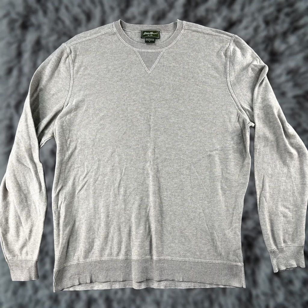 Eddie Bauer Eddie Bauer Crewneck Sweater Men L Pullover 100% Cotton Brown Hong Kong Crew Neck Solid Heavyweight Mens Regular Front Size US L / EU 52-54 / 3 - 1 Thumbnail