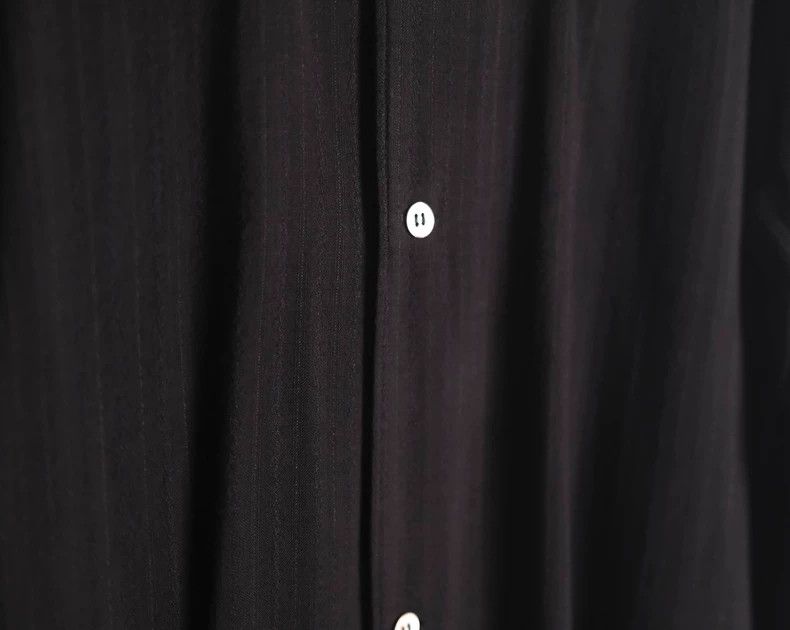Yohji Yamamoto Yohji Yamamoto size os Dark-striped shirt 2505-Nextarrow Size US M / EU 48-50 / 2 - 4 Thumbnail