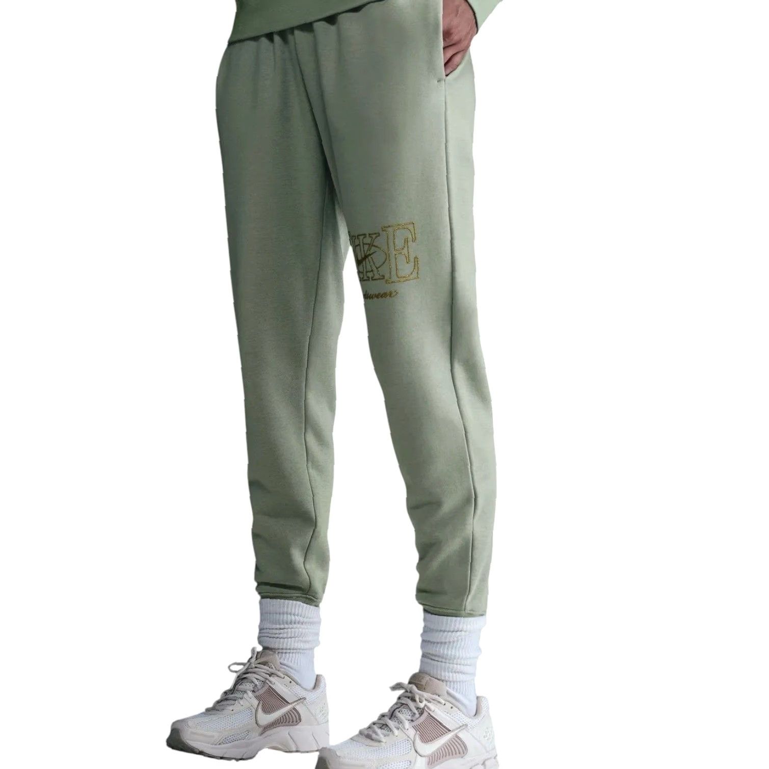 Nike Nike Joggers Women 2XL Jade Green Gold Mid Rise Sweatpants Cotton Fleece Casual Athleisure Size 40" / US 18 - 2 Thumbnail