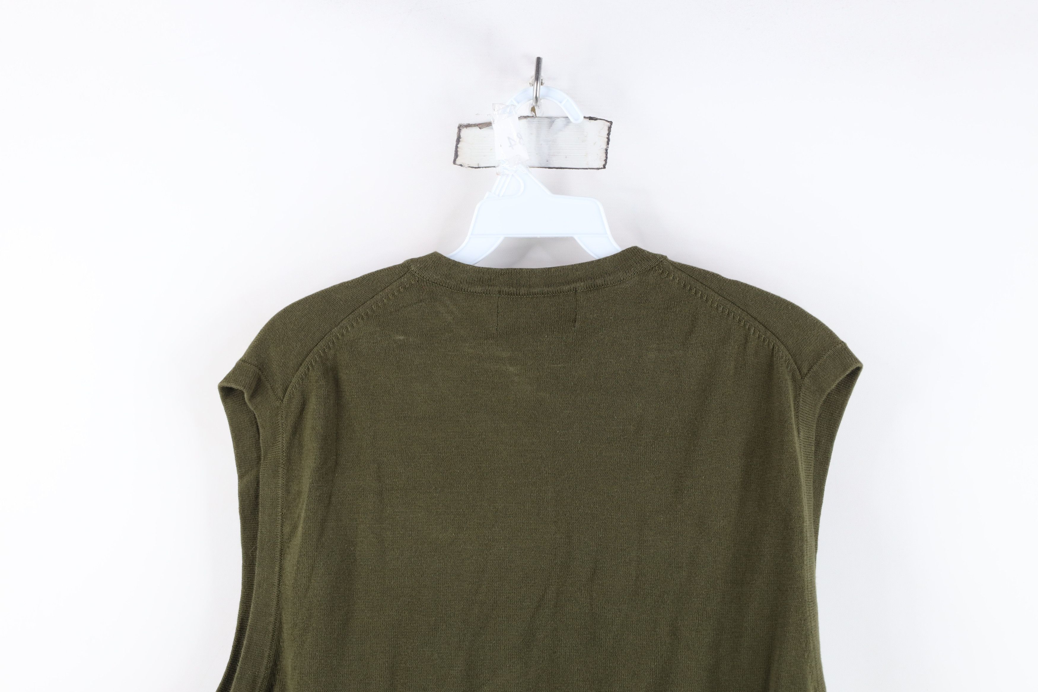 Eddie Bauer Vintage 90s Eddie Bauer Knit V-Neck Sweater Vest Olive Size US XL / EU 56 / 4 - 10 Thumbnail