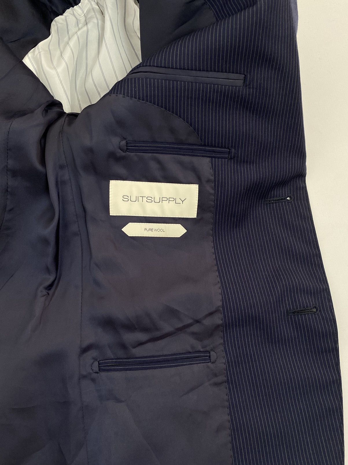 Suitsupply Suitsupply Lazio Striped Wool Blazer Size 44S - 9 Thumbnail