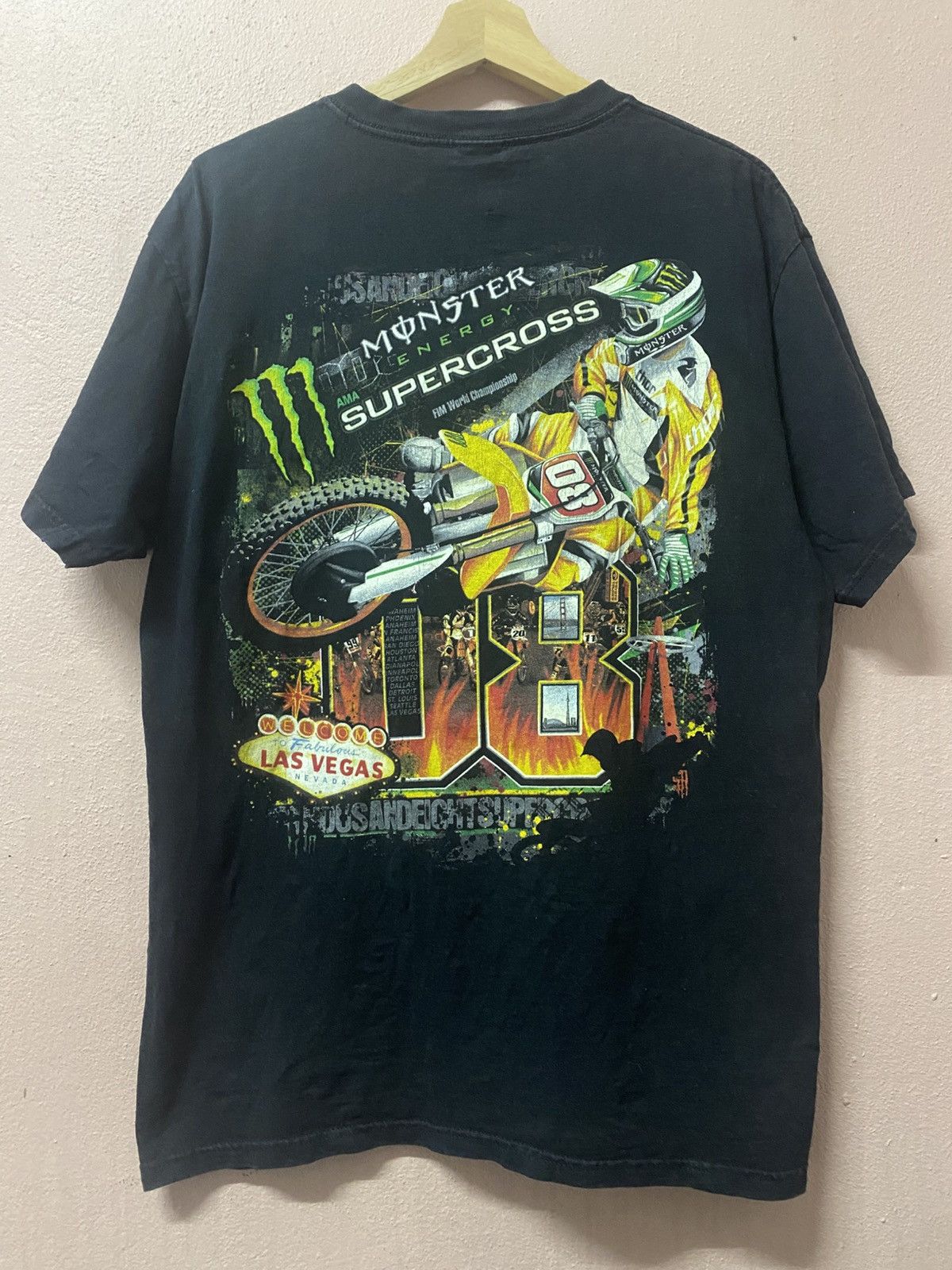 Vintage Vintage Monster Energy Supercross FIM World Championship Size US L / EU 52-54 / 3 - 1 Thumbnail