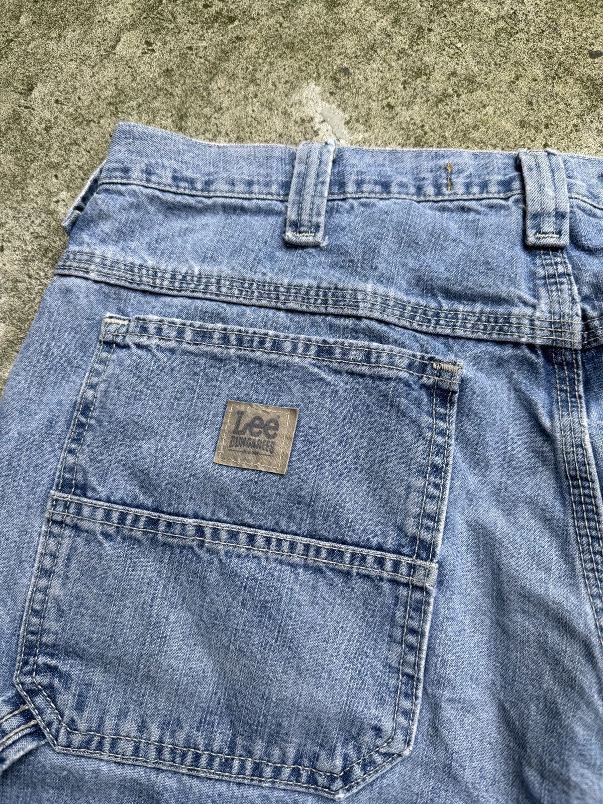 Vintage Faded Light Wash Lee Thrashed Carpenter Jeans ERD Grunge Size US 36 / EU 52 - 6 Thumbnail