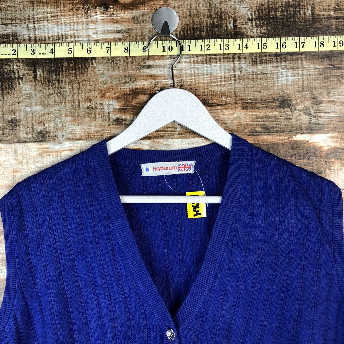 Japanese Brand × Vintage Hey Demanm Blue Vest Knitwear #A1364 Size M / US 6-8 / IT 42-44 - 4 Thumbnail