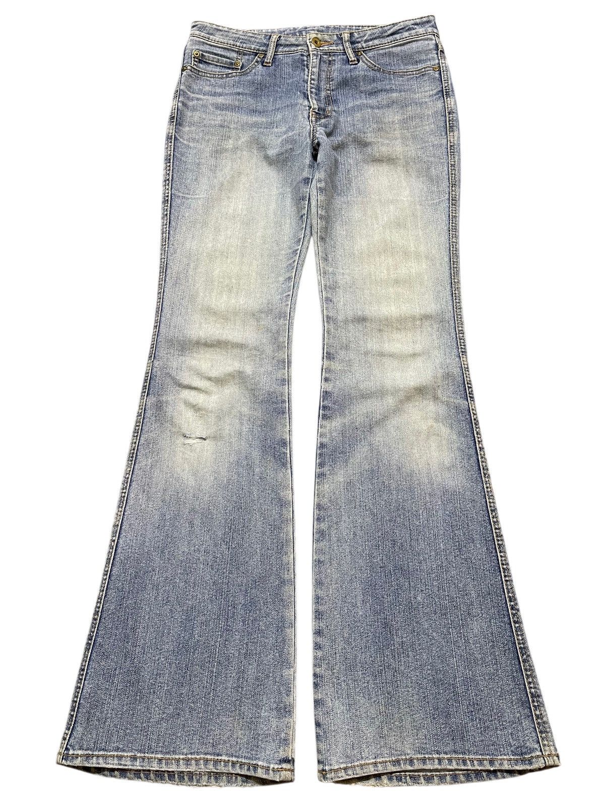 Hysteric Glamour Vintage Japan Brand Blue Wash Faded Style Flare Wide Leg Size US 30 / EU 46 - 1 Thumbnail