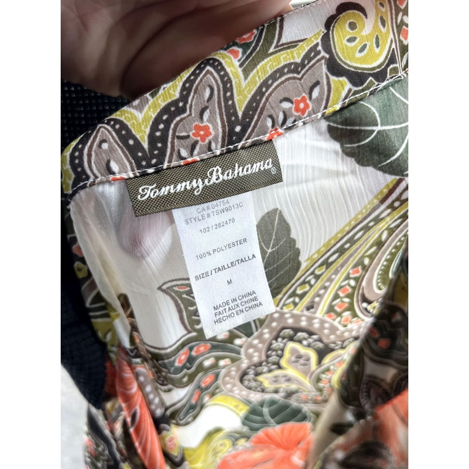 Tommy Bahama Tommy Bahama Blouse Tunic Womens Medium Multicolor Paisley V Neck Lightweight 3/4 Sleeve Relaxed Casual Beachwear Shirts Size M / US 6-8 / IT 42-44 - 6 Thumbnail