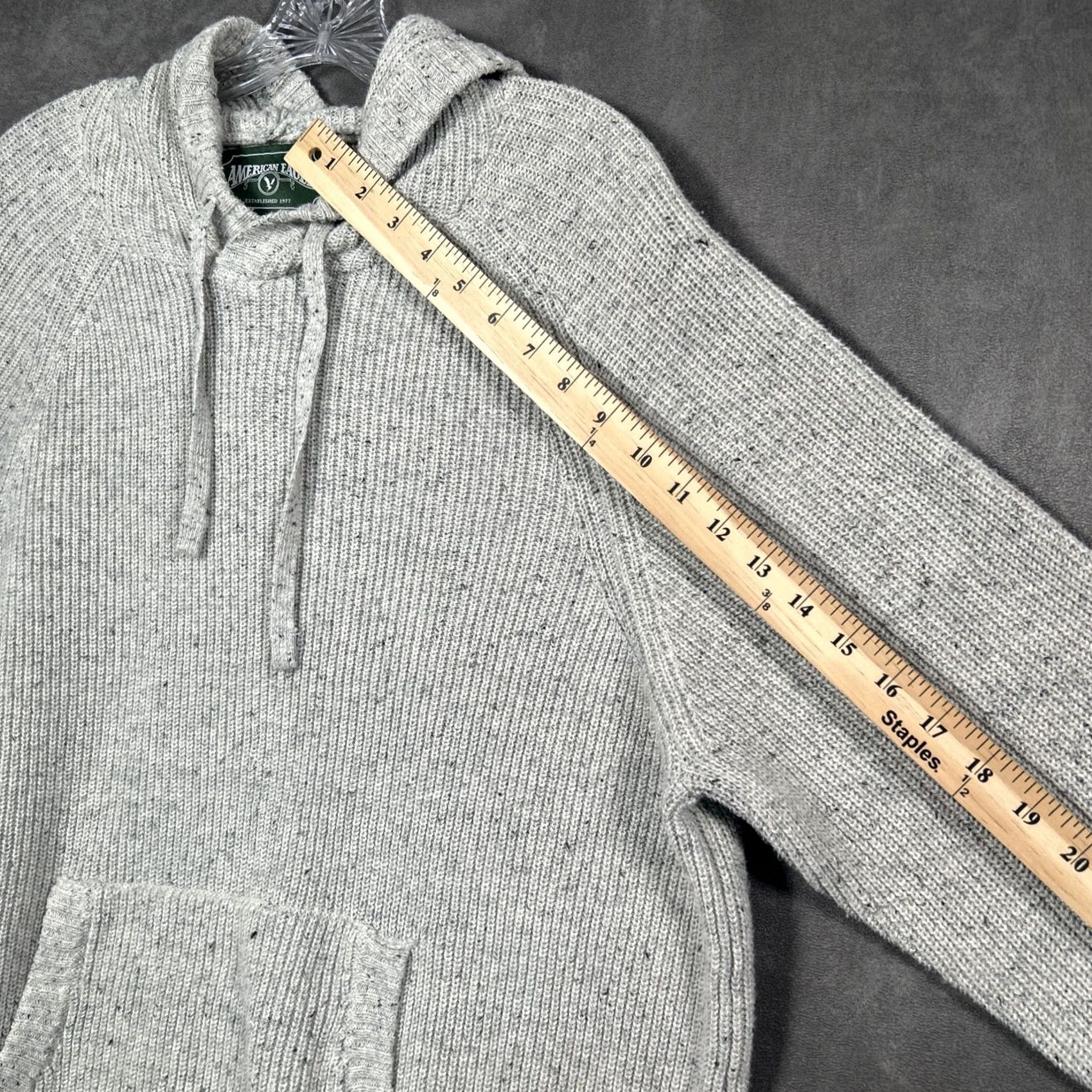 American Eagle Outfitters American Eagle Outfitters Hoodie Mens XXL Pullover Sweater Knit Ribbed Ivory Drawstring Size US XXL / EU 58 / 5 - 6 Thumbnail
