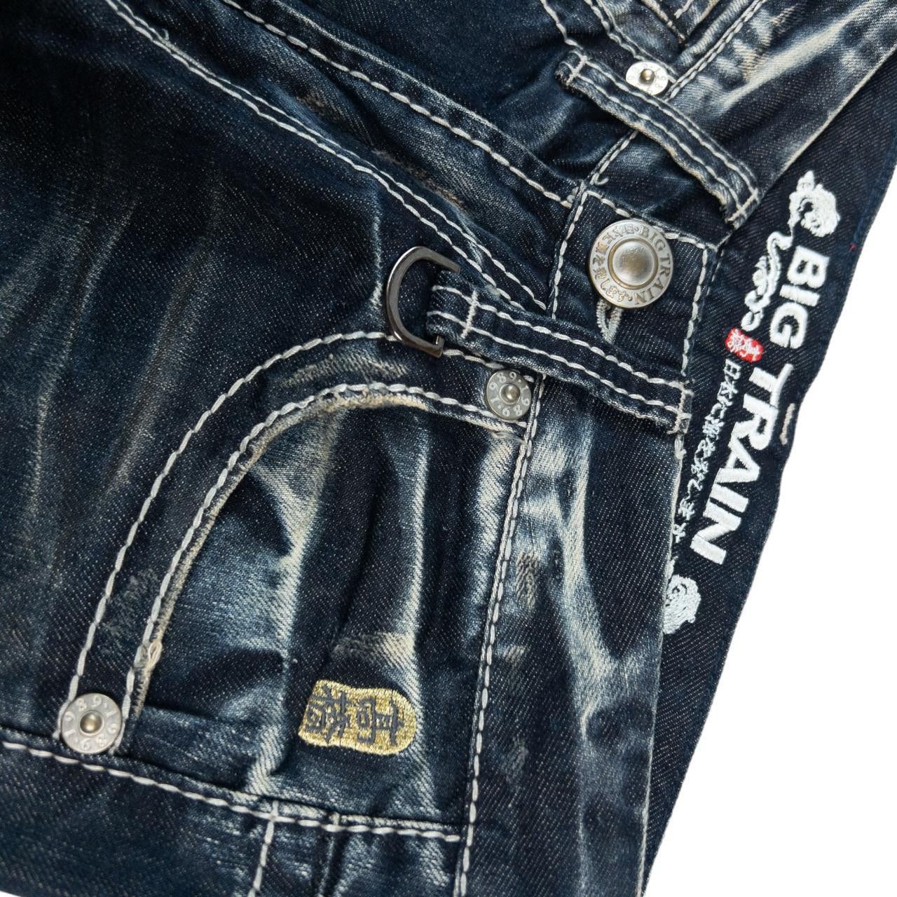 Other Vintage Big Train Japanese Embroidered Denim Jeans Size W29 Size US 29 - 5 Thumbnail