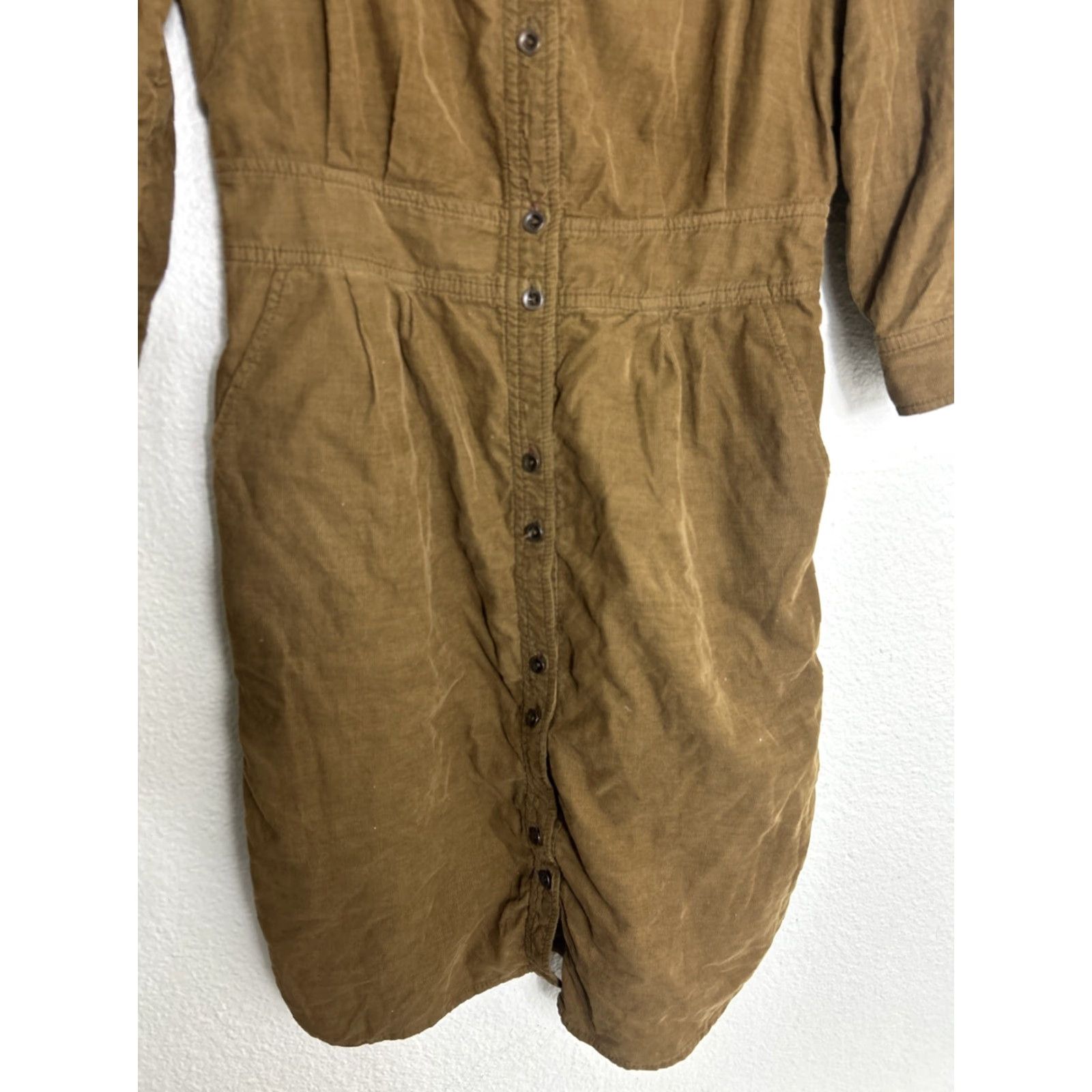 Maeve Womens Dress 2 Brown Micro Corduroy Knee Length A-Line Womens Shoes?