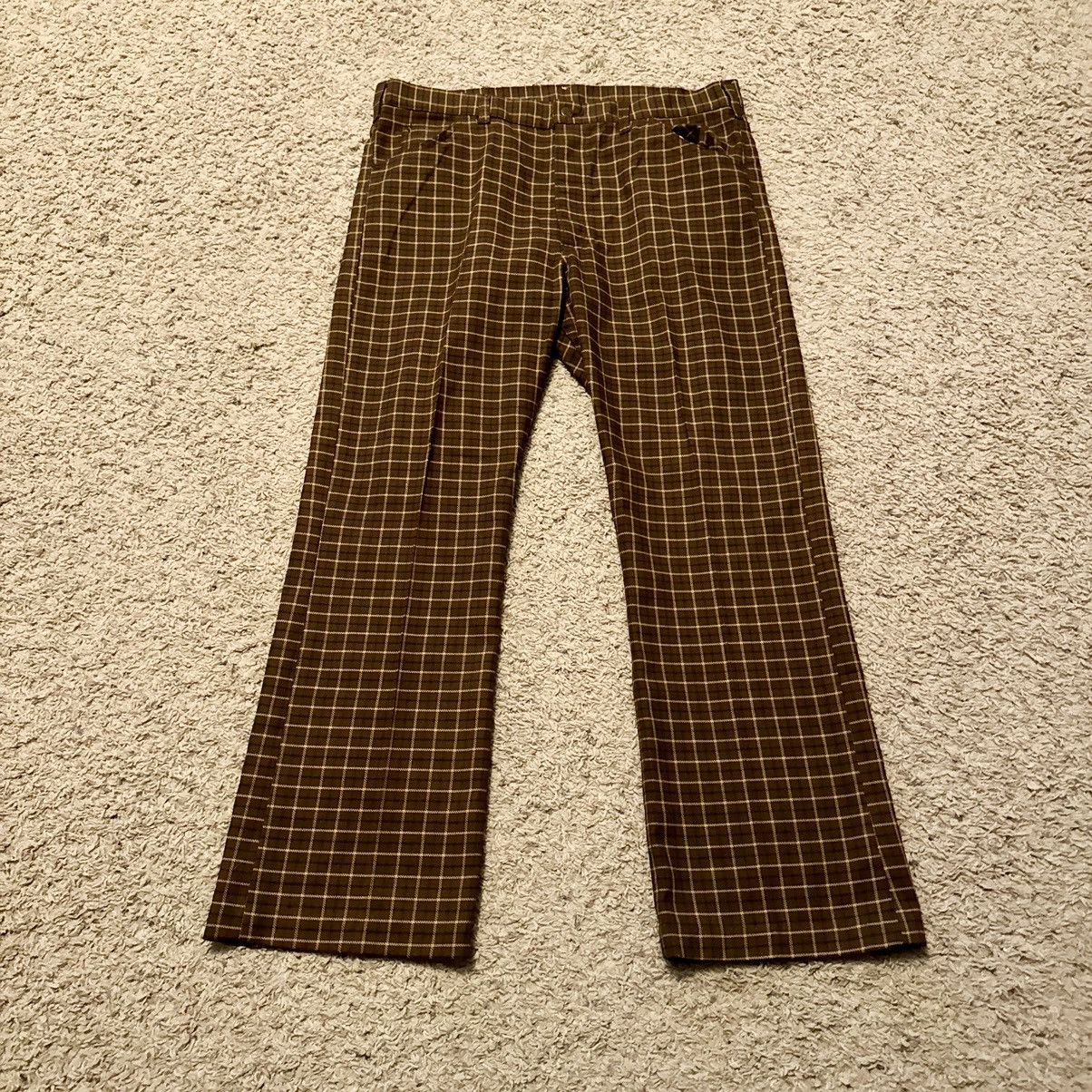 Lee × Vintage VINTAGE 70s BROWN PATTERNED LEE PANTS! Size US 36 / EU 52 - 4 Thumbnail