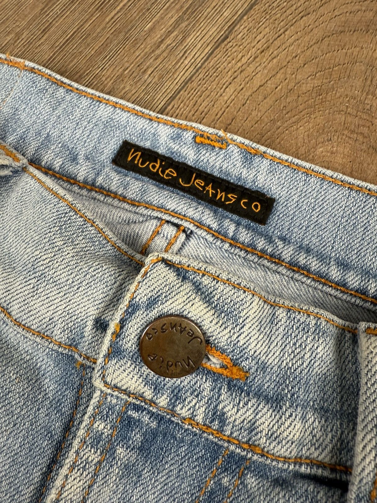 Denime × Nudie Jeans Nudie Jeans Co Light Wash Denim Jeans Size US 31 - 3 Thumbnail