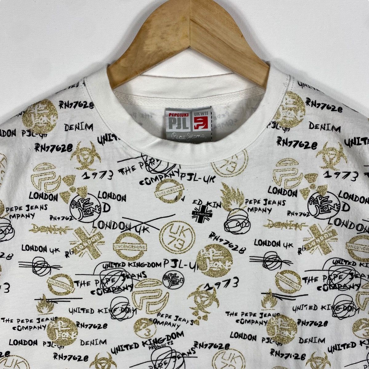 Pepe Jeans × Vintage Vintage 00's PEPE JEANS LONDON Full Print Modern Streetwear Size US XL / EU 56 / 4 - 2 Thumbnail