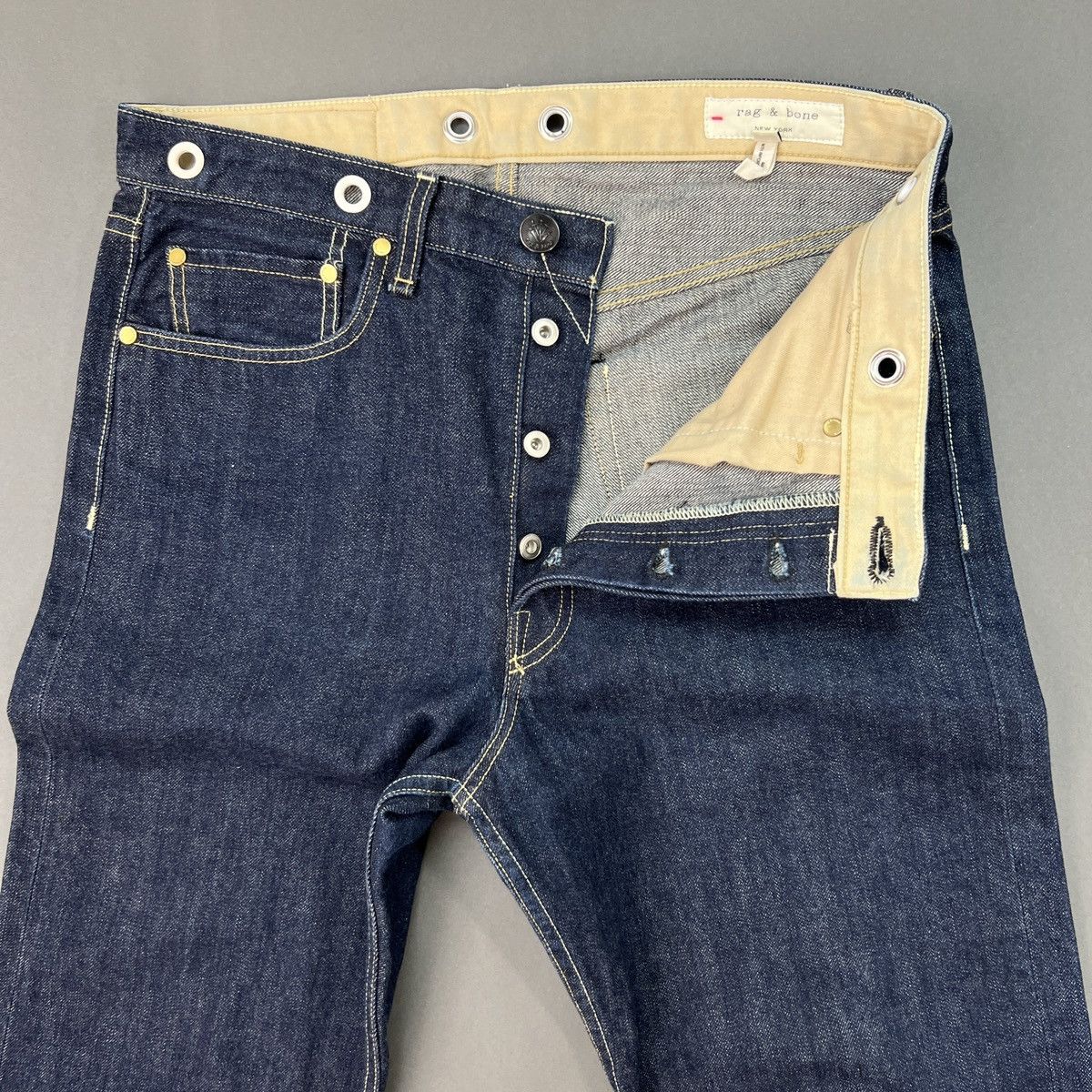 Rag & Bone Rag & Bone 3/4th Convertible Straight Leg Selvedge Jeans Size US 30 / EU 46 - 6 Thumbnail