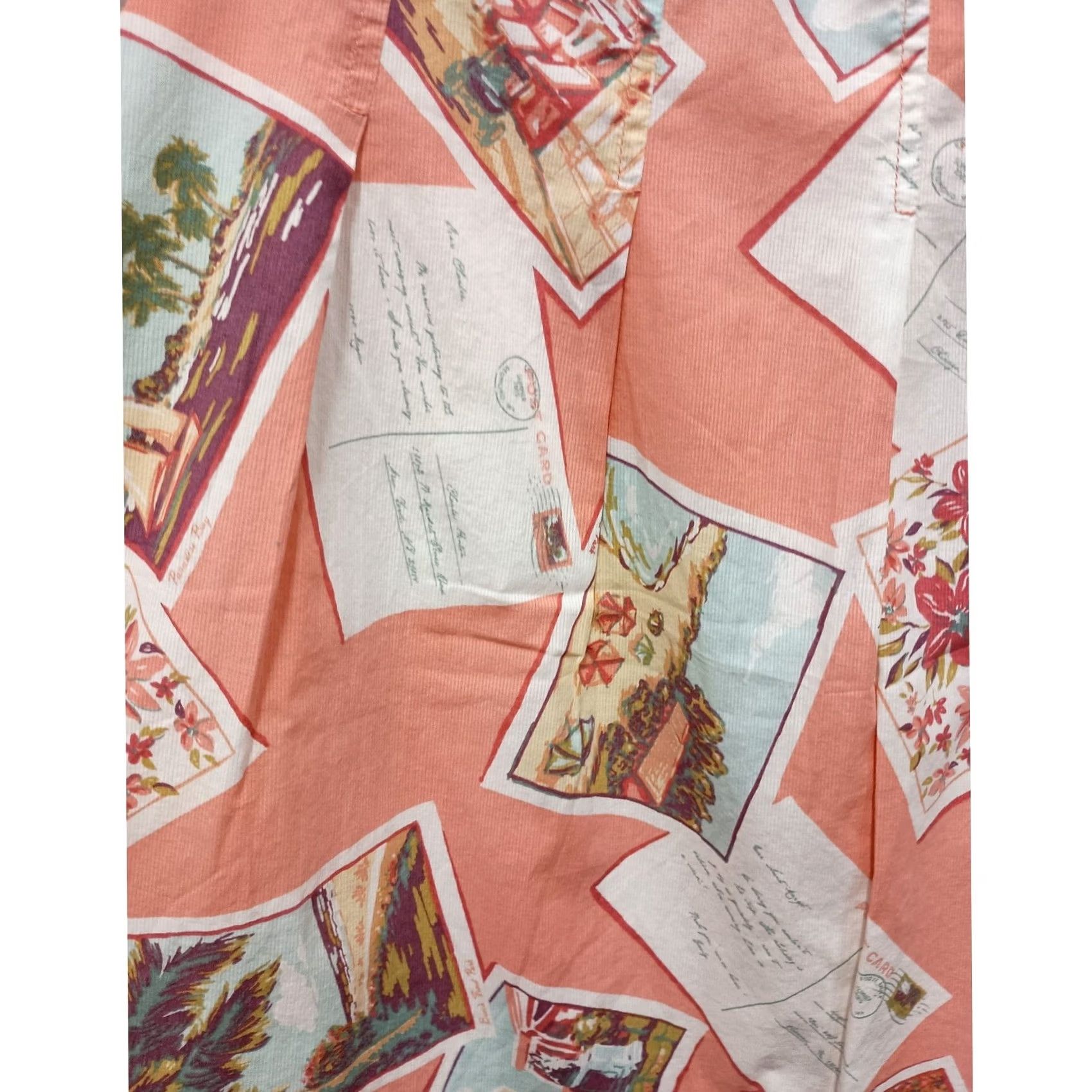 Eddie Bauer VINTAGE Eddie Bauer Skirt Womens 14 Pink 90s Peach Postcard Tropical Novelty Size 36" / US 14 / IT 50 - 3 Thumbnail