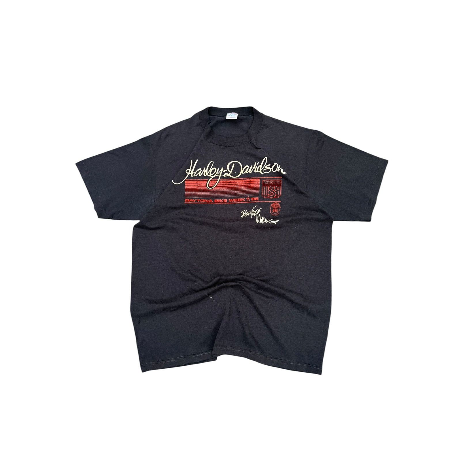 Harley Davidson 1986 Faded Harley Davidson Daytona Bike Week Tee Size US L / EU 52-54 / 3 - 1 Thumbnail